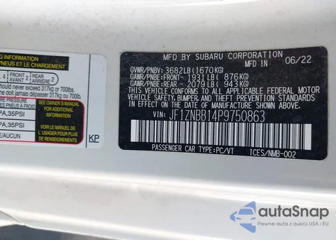 2023 Toyota Gr86 from USA, damaged, VIN JF1ZNBB14P9750863